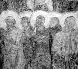 Церковь Воскресения на Дебре. Фрагмент росписи Трехсвятительского придела